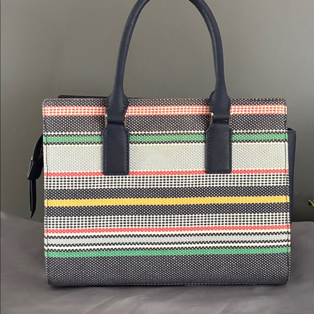 Kate Spade Navy and Striped Satchel - Picture 4 of 6